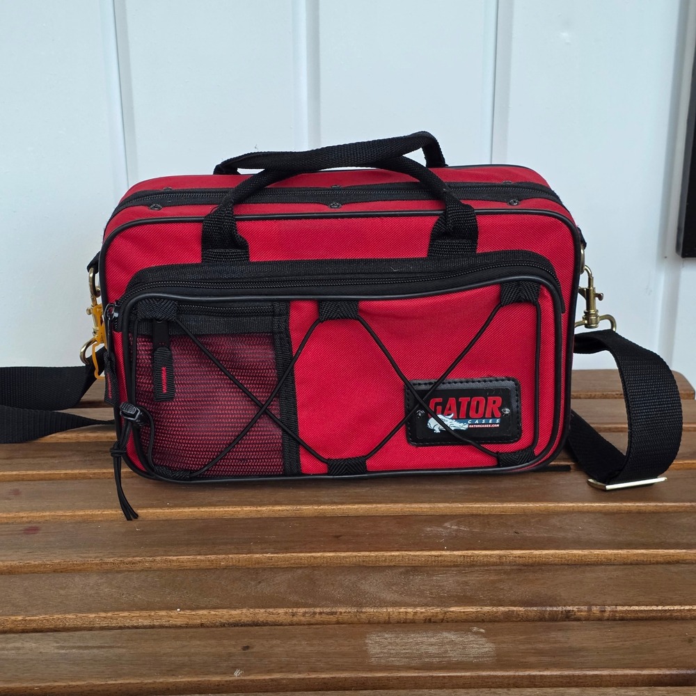 Gator Cases Red Padded Gear Bag Mixer Case with Shoulder Strap and Mesh Pocket